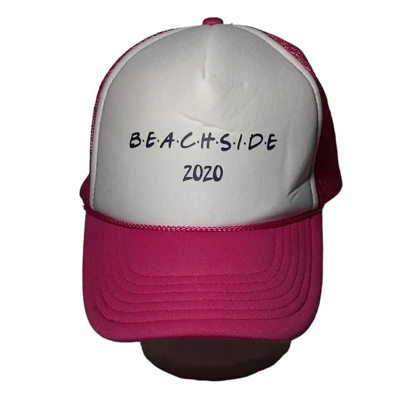 Trucker Hat Mesh Snap Back Beachside 2020 Hot Fuchsia Pink Baseball Cap Trucker Hat Snapback Breathable Mesh Baseball Cap (Hot Pink  main image 2